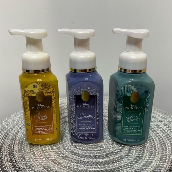 BBW Disney Princess Belle, Cinderella and Ariel Foaming Hand Soap Set of 3 NWT - Picture 1 of 2